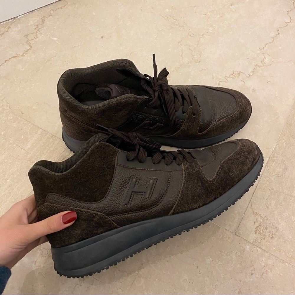 HOGAN Mens SUEDE Brown Leather Shoes